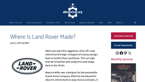 Where Is Land Rover Made? - AllAmerican.org - range rover car manufacturer