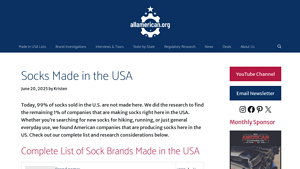 35+ Sock Companies Made in the USA - AllAmerican.org - socks manufacturer