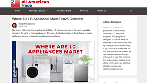Where Are LG Appliances Made? 2025 Overview - All ... - All American Made - lg manufacturer