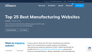 Top 25 Best Manufacturing Websites - allianceinteractive.com - manufacturer websites