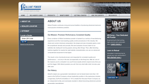 Alliant Powder - About Us - powder manufacturer