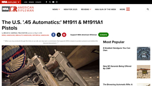 The U.S. '.45 Automatics:' M1911 & M1911A1 Pistols - m1911 pistol manufacturer