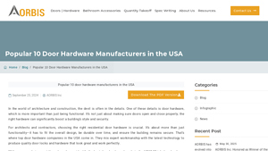 Popular 10 Door Hardware Manufacturers in the USA - hardware manufacturer
