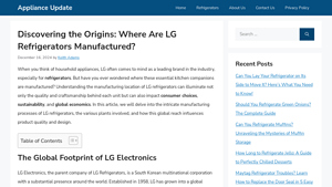 Discovering the Origins: Where Are LG Refrigerators Manufactured? - lg manufacturer