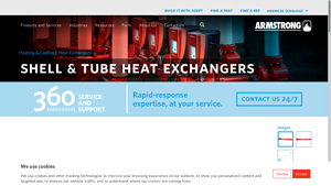Shell & Tube Heat Exchangers - Armstrong Fluid Technology - heat exchanger manufacturer