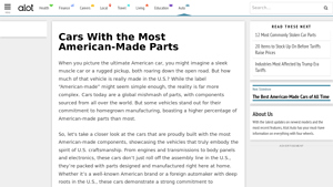Cars With the Most American-Made Parts - auto.alot.com - most american-made car manufacturer