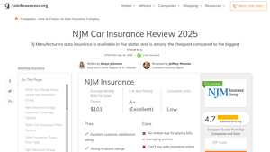 NJM Car Insurance Review 2025 | AutoInsurance.org - nj manufacturer auto insurance