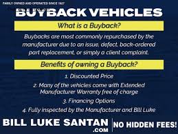What is a Manufacturer Buyback Vehicle? | Bill Luke Santan - manufacturer buyback