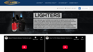 Blazer Products Industrial Tools & Cigar Lighters Home page - lighter manufacturer