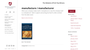 manufacture / manufacturer | Common Errors in English Usage and More ... - spell manufacturer