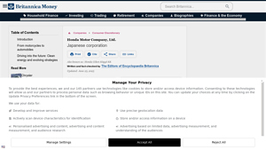 Honda Motor Company, Ltd. | Definition, History, & Facts - Britannica Money - honda manufacturer