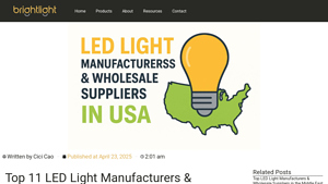 Top 11 LED Light Manufacturers & Wholesale Suppliers in the USA - led manufacturer