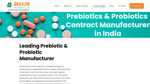 Prebiotics & Probiotics Contract Manufacturer in India - probiotics manufacturer