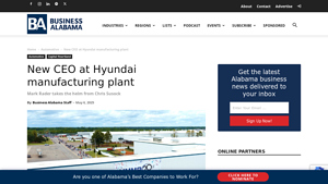New CEO at Hyundai manufacturing plant - businessalabama.com - hyundai motor manufacturer material alabama