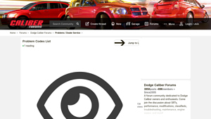 Problem Codes List - Dodge Caliber Forums - manufacturer control code