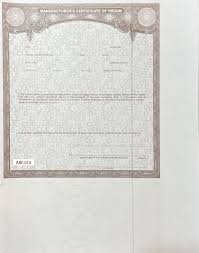 MCO - The Manufacturer's Certificate of Origin in the Automotive ... - manufacturer certificate of origin