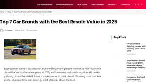 Top 7 Car Brands with the Best Resale Value in 2025 - highest brand value car manufacturer