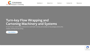 Cavanna North America: Packaging & Flow Wrapper Manufacturers - packaging machine manufacturer