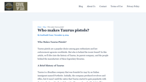 Who makes Taurus pistols? - The Civil War - taurus manufacturer