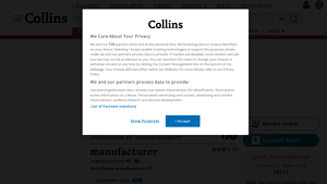 MANUFACTURER definition and meaning | Collins English Dictionary - spell manufacturer