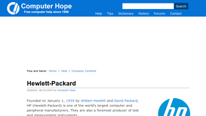 Hewlett-Packard - Computer Hope - hp manufacturer