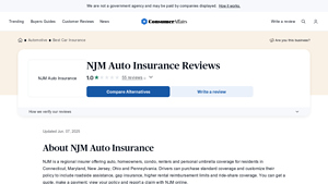 NJM Auto Insurance Reviews: Written By Customers - ConsumerAffairs - nj manufacturer auto insurance