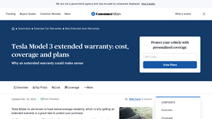 Tesla Model 3 Extended Warranty (2025) - ConsumerAffairs - tesla manufacturer warranty