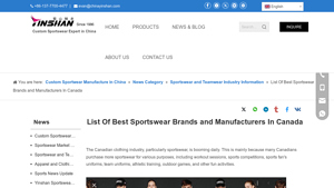 List Of Best Sportswear Brands and Manufacturers In Canada - sportswear clothing manufacturer