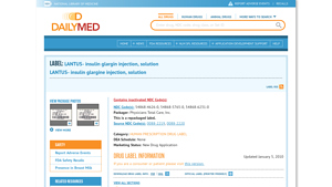 DailyMed - LANTUS- insulin glargin injection, solution LANTUS- insulin ... - lantus manufacturer