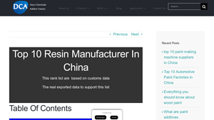 Top 10 Resin Manufacturer in China - Deco Chemical Technology Co.,Ltd - plastic resin manufacturer