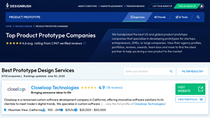 20 Top Product Prototype Companies - Jun 2025 Rankings - DesignRush - prototype manufacturer