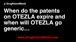 When do the patents on OTEZLA expire, and when will OTEZLA go generic? - otezla manufacturer