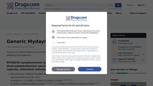 Generic Mydayis Availability - Drugs.com - mydayis manufacturer website