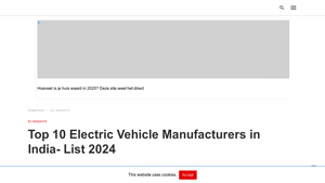 Top 10 Electric Vehicle Manufacturers in India- List 2024 - electric car manufacturer