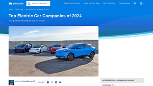 Top Electric Car Companies of 2024 - Edmunds - electric car manufacturer