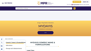MYDAYIS Prescription & Dosage Information - MPR - mydayis manufacturer website