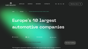 Automotive Manufacturing in Europe: Industry Leaders - largest automotive manufacturer