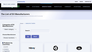 The List of EV Manufacturers - EV Database - electric car manufacturer