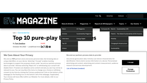 Top 10 pure-play EV companies - EV Magazine - electric car manufacturer
