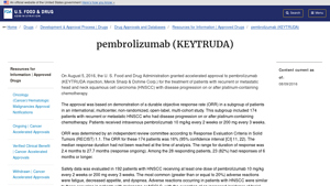 pembrolizumab (KEYTRUDA) | FDA - keytruda manufacturer