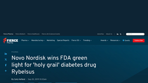 Novo Nordisk wins FDA green light for 'holy grail' diabetes drug Rybelsus - rybelsus manufacturer