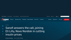 Sanofi cuts price of Lantus by 78%, joining Lilly, Novo Nordisk - lantus manufacturer