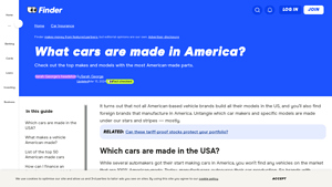 What cars are made in America? The top 50 models | finder.com - most american-made car manufacturer