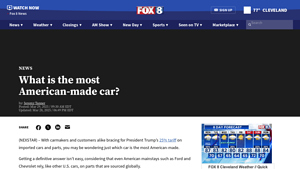 What is the most American-made car? | Fox 8 Cleveland WJW - most american-made car manufacturer