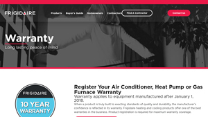 Warranty - Frigidaire HVAC - frigidaire manufacturer warranty