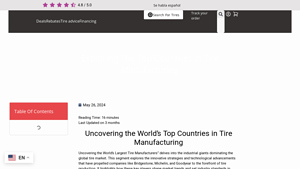 Exploring the Top Countries in Tire Manufacturing - Giga-Tires Content Hub - largest tire manufacturer