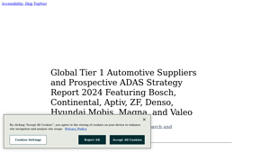 Global Tier 1 Automotive Suppliers and Prospective ADAS - GlobeNewswire - tier 1 automotive manufacturer