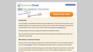 GrammarCheck - Check your text online - spell manufacturer