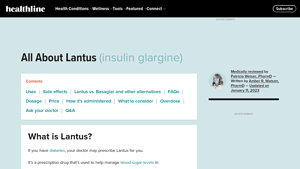 Lantus Insulin: Side Effects, Dosage, Uses, and More - Healthline - lantus manufacturer