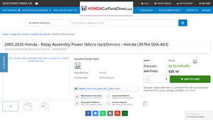 2005-2025 Honda - Relay Assembly Power (Micro Iso)(Omron) - honda relay manufacturer